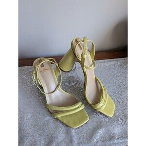 Sam Edelman LIME GREEN Women's US 8M/ EU38 Kia Kiwi Leather Block Heel Sandals